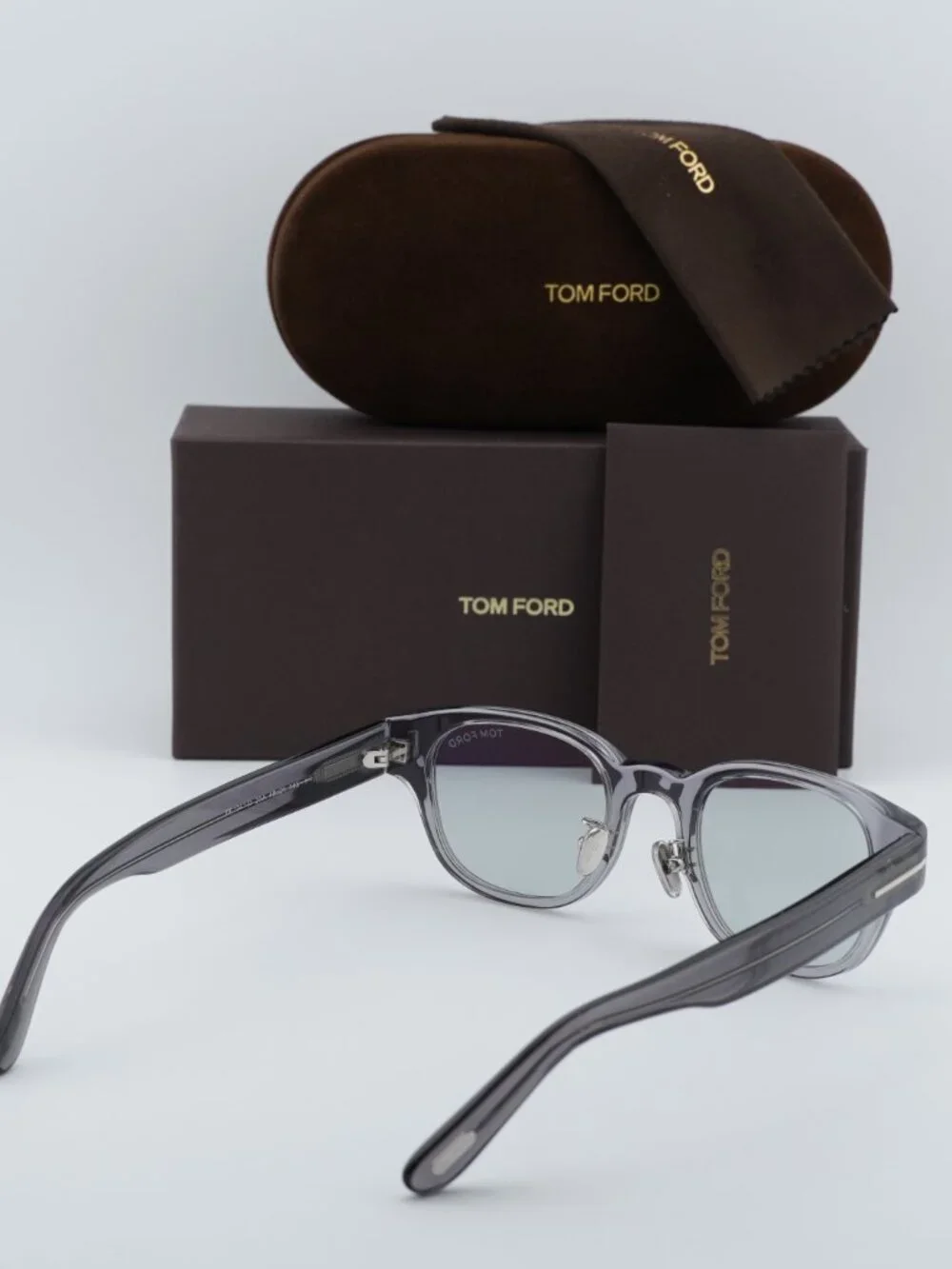 Tom Ford FT1041-D 20A Square Sunglasses - Transparent Grey / Light Grey